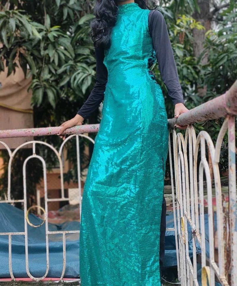 Stunning Teal Sequin Dress