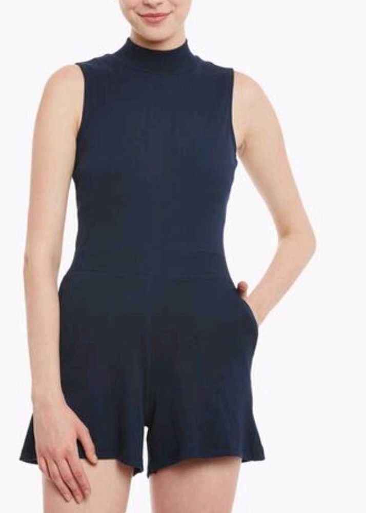 miss chase sleeveless Mock Neck Romper