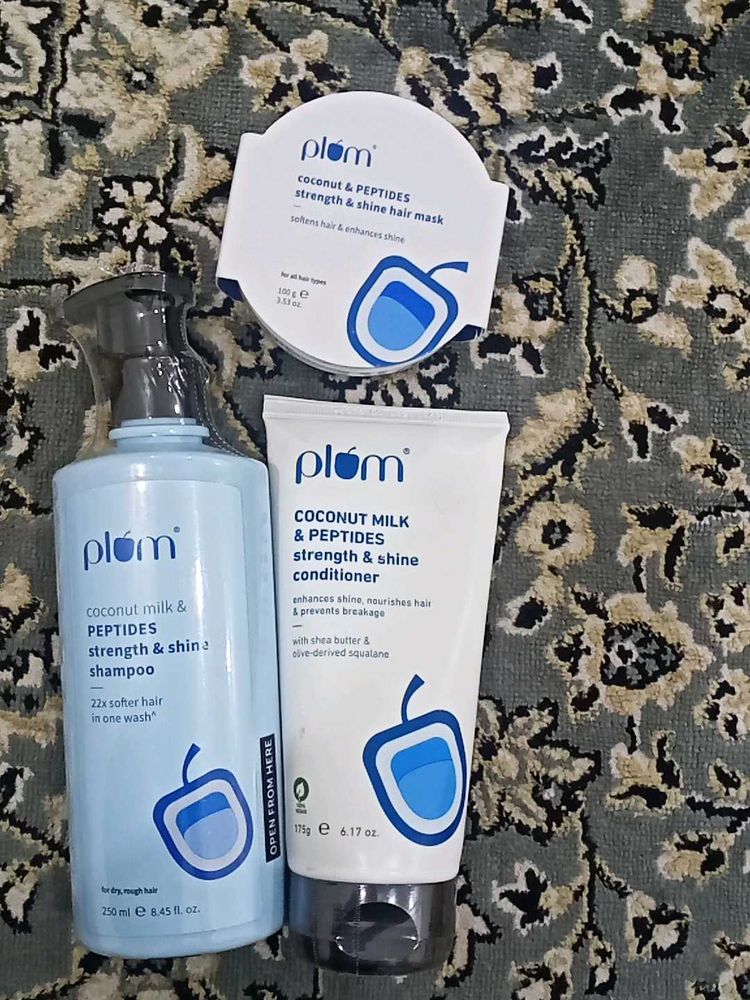 Plum Coconut Milk &amp; Peptides Hair Care Set