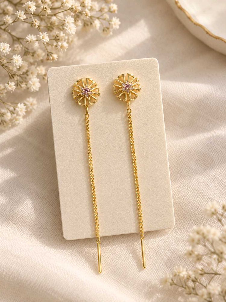 Elegant Gold Dangle Earrings