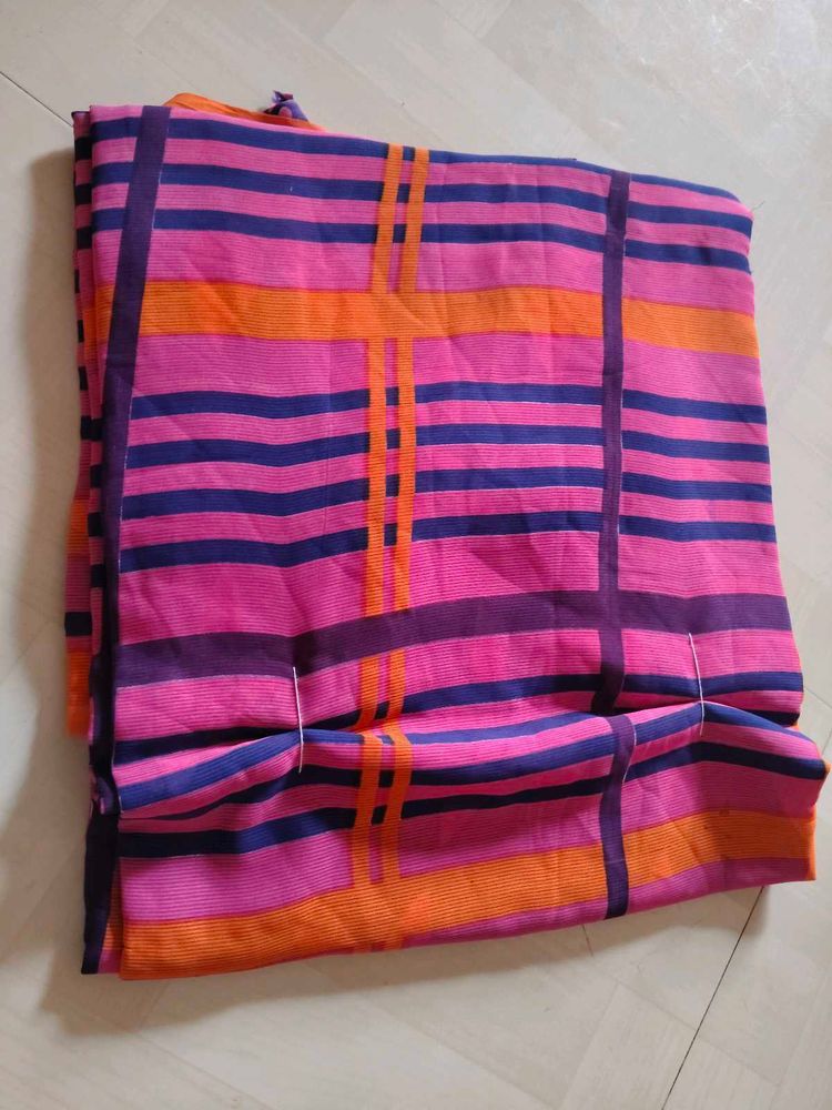 Vibrant Striped Saree