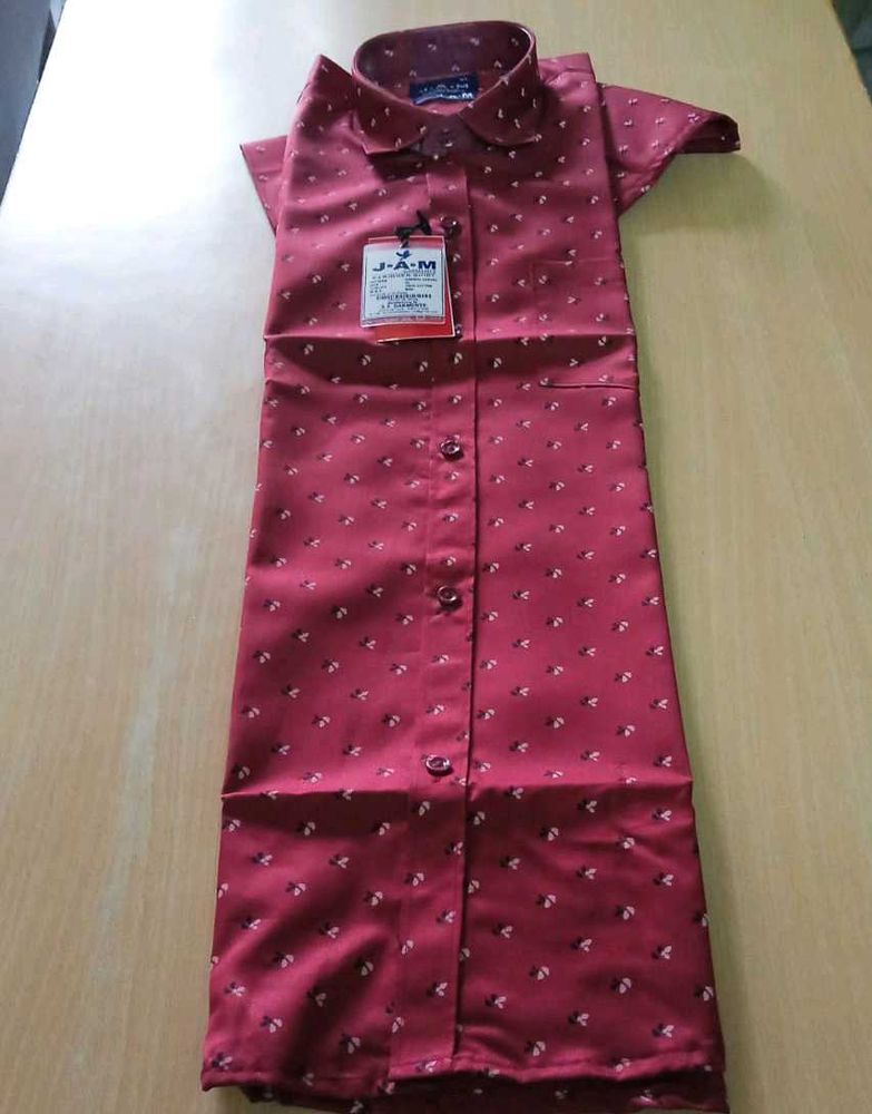 Stylish Maroon Print Shirt