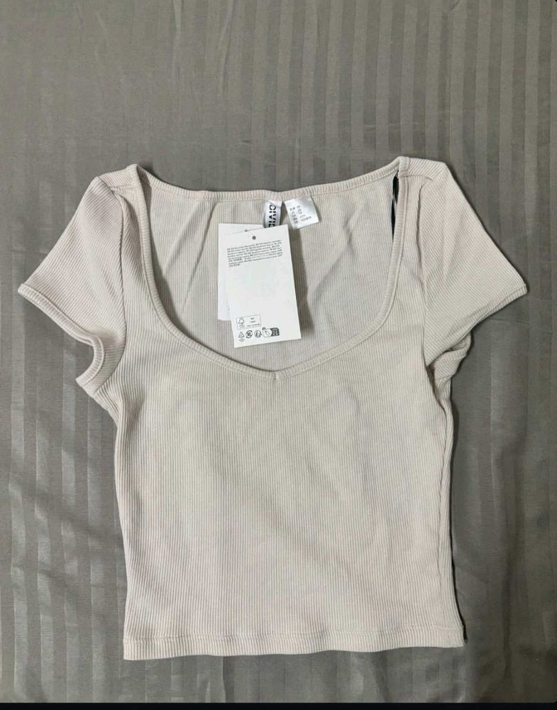 Ribbed Square Neck Crop Top