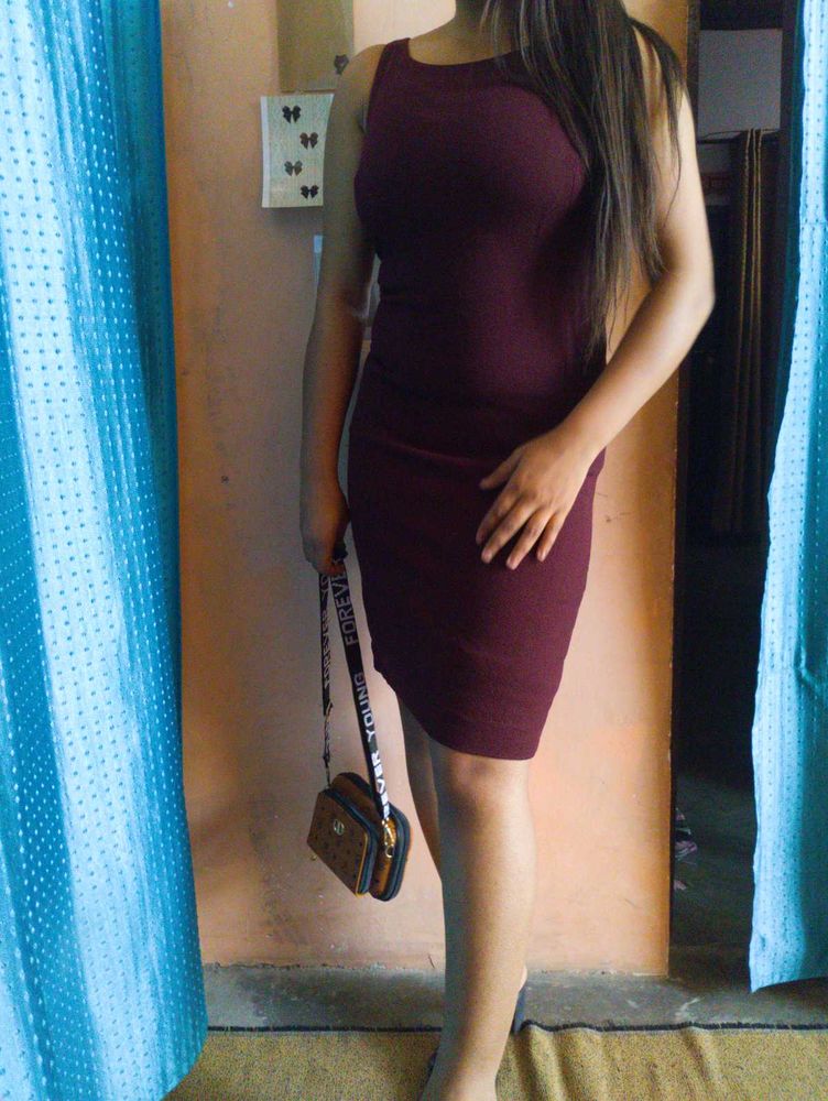 ❤️🌸Burgundy Bodycon Mini Dress❤️🌸