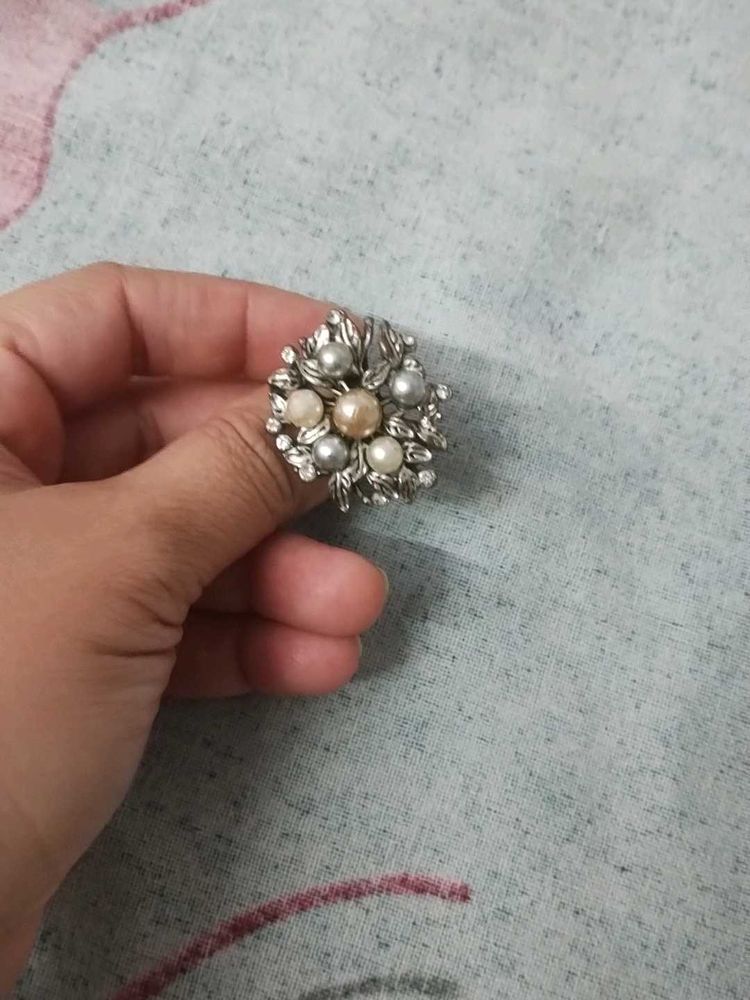 Vintage Pearl Cluster Ring