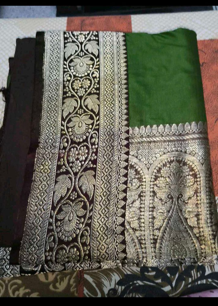 Elegant Green Banarasi Silk Saree