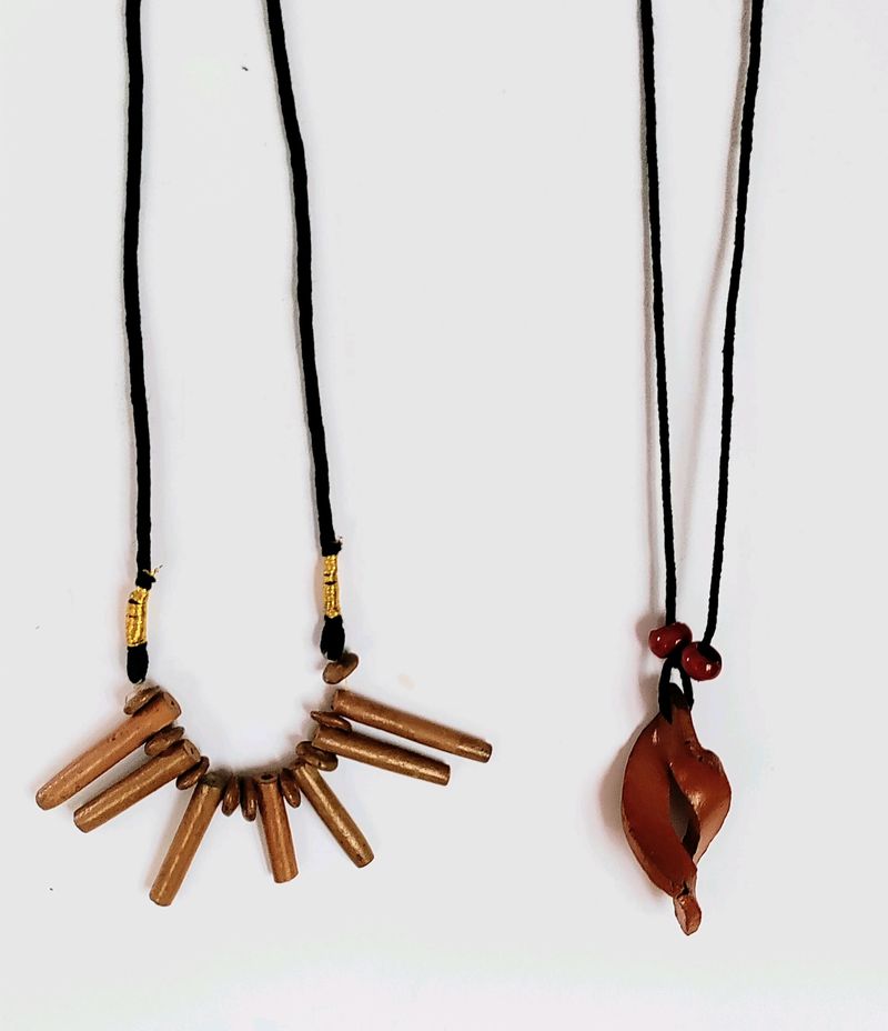 Two Terracotta Neckpieces