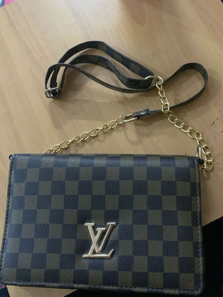 Louis Vuitton Dupe Crossbody Bag with Ch