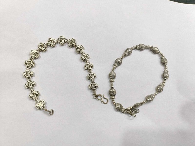 Silver Charm Anklets