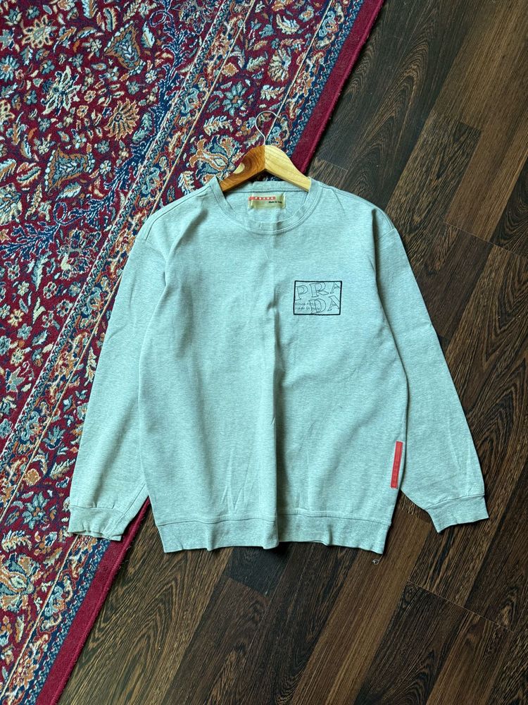 Prada Grey Crewneck Sweatshirt