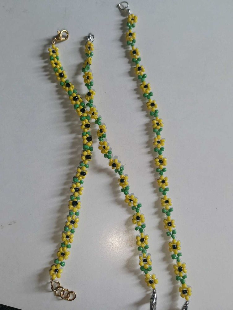 Sunflower Beaded Mask Chain