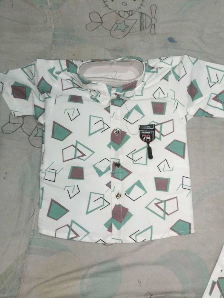 Boys Geometric Print Shirt