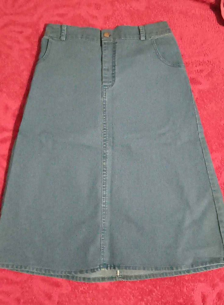 Classic Denim A-Line Skirt