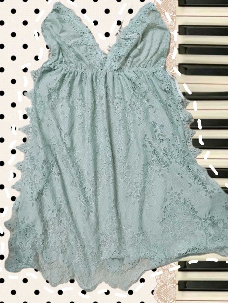 🩵 Blue Lace Babydoll Cami