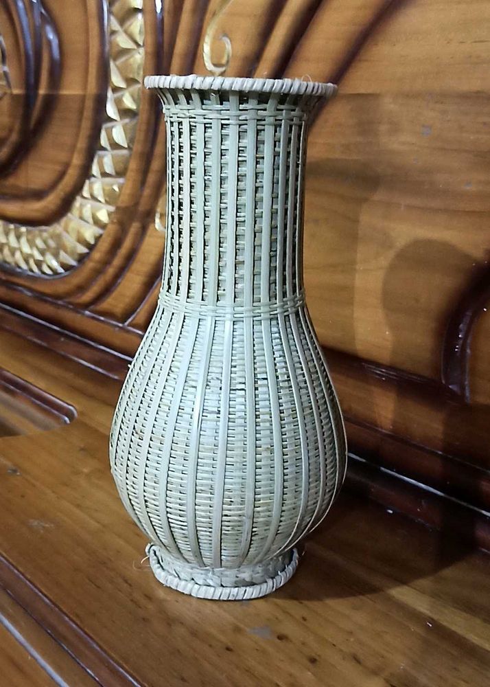 Woven Bamboo Vase