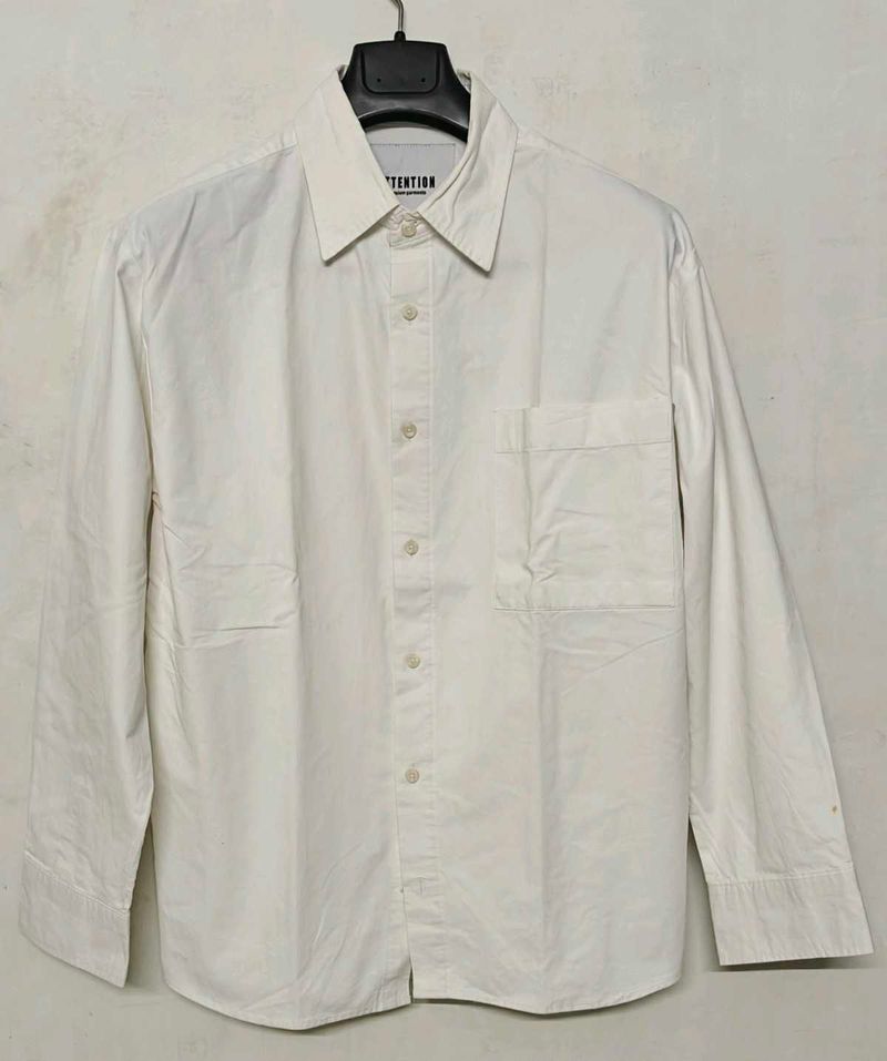 Men's Classic White Button-Down Shirt
