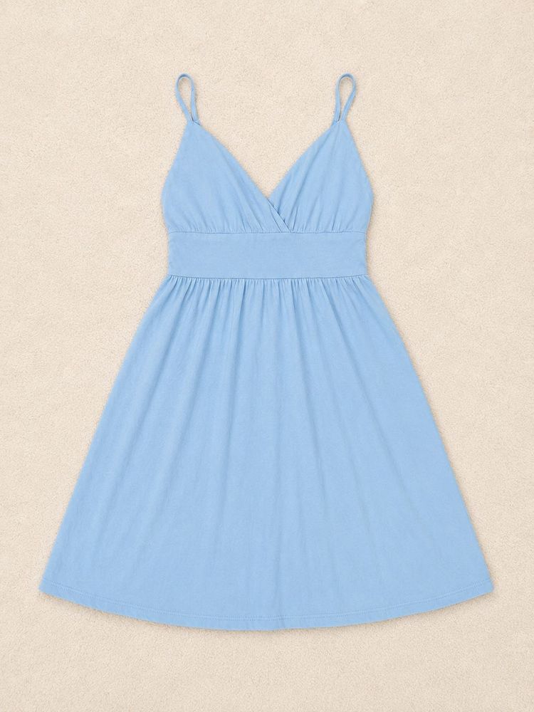 🩵Sky Blue Tie-Back Sundress