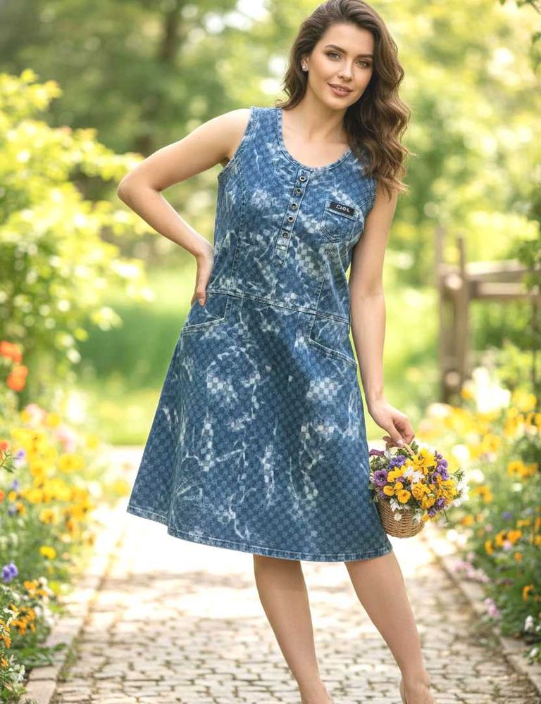 Chic Denim Dress 👗