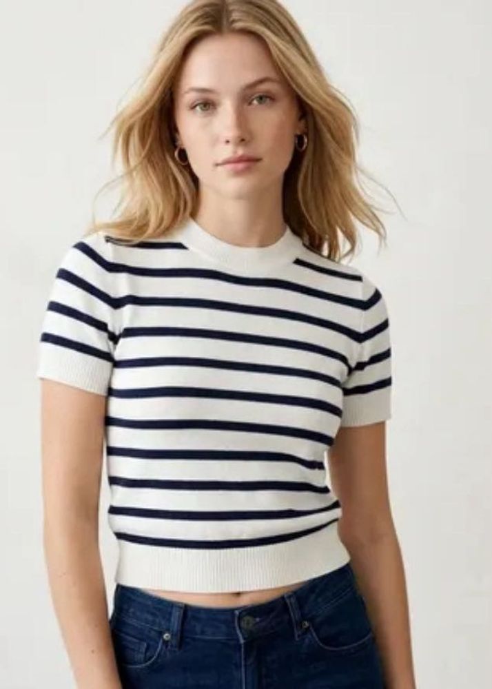 S to M Classic Striped Knit Top