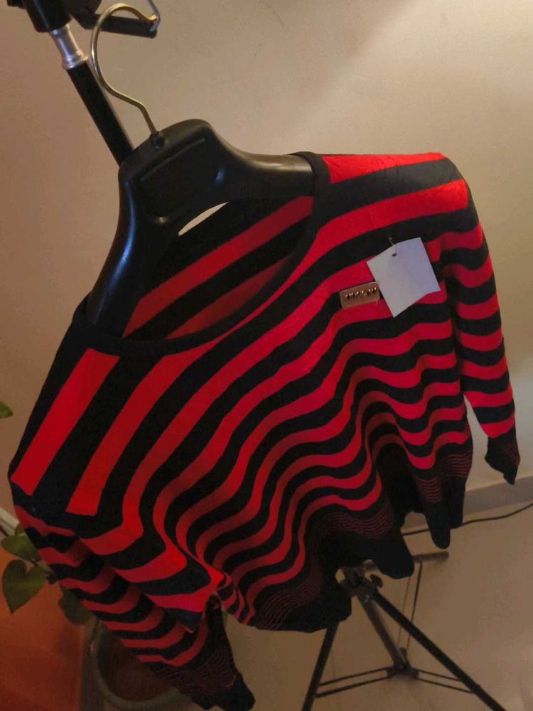 Made in China Striped Knit Pullover