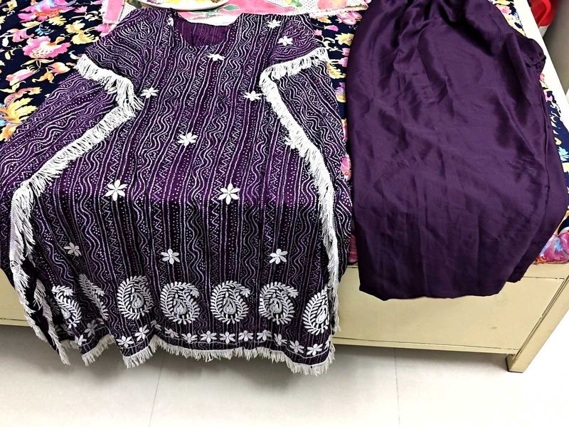 Chikankari Kaftan set 😍