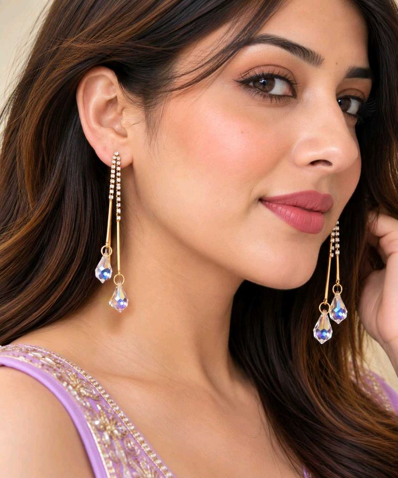 Elegant Crystal Drop Earrings