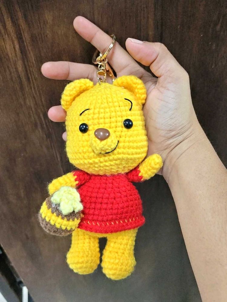 Winnie the Pooh Crochet Bag Charm
