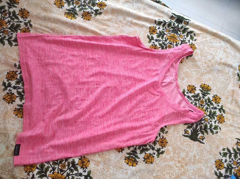 Pink Heathered Tank Top