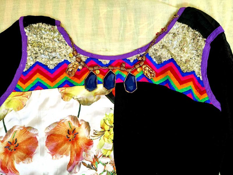 Colorful Statement Kurta With Sequins