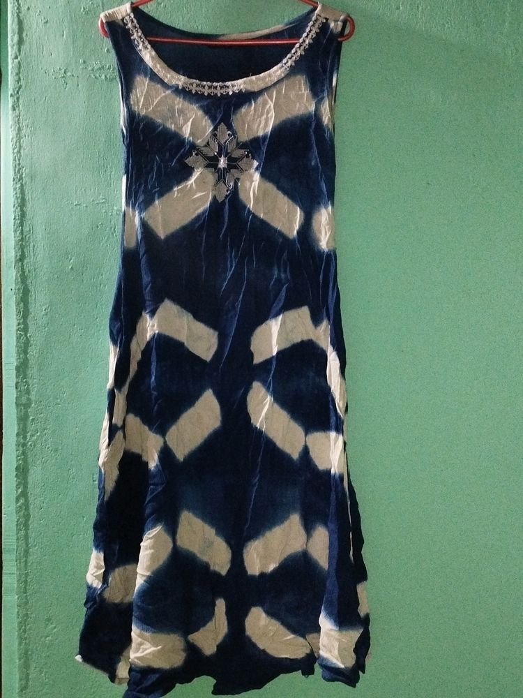 Blue Whote Kurta