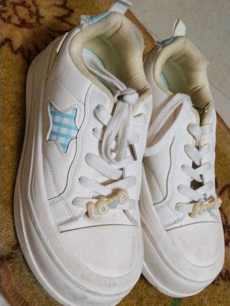 Y2K FASHION SHOES Chunky, star blue and yellow