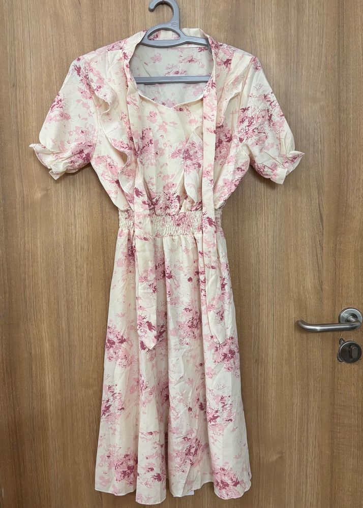 A line Printed Dress