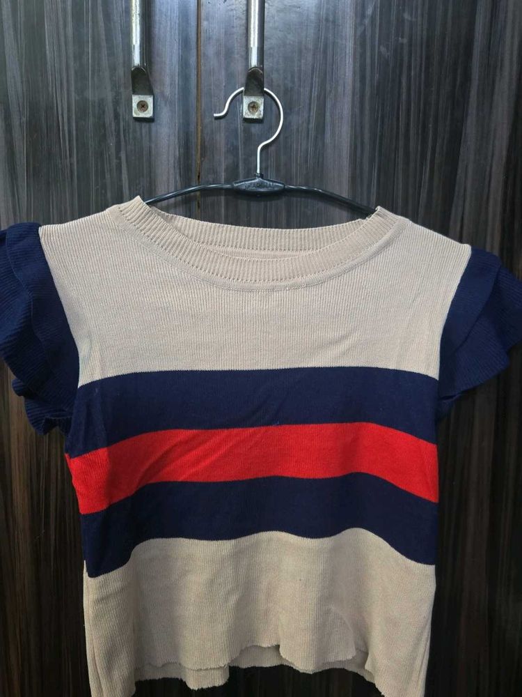 Striped Short Sleeve Top