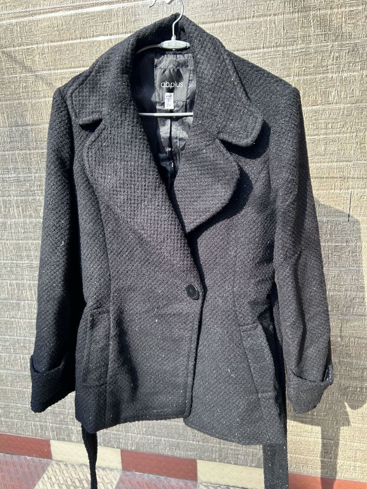 Sparkly woolen pea coat