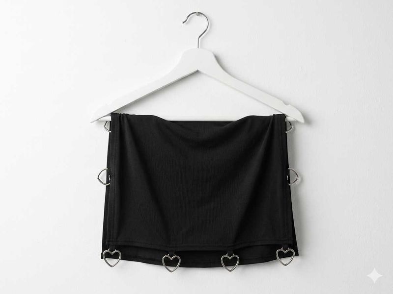 Black Heart Detail Tube Top