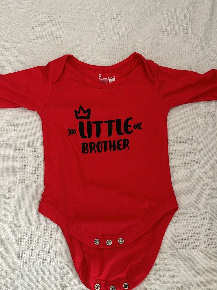 Little Brother Text Romper