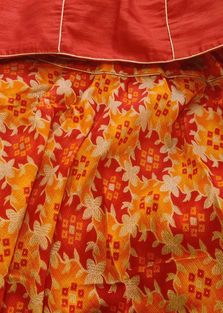 Vibrant Floral Lehenga Skirt