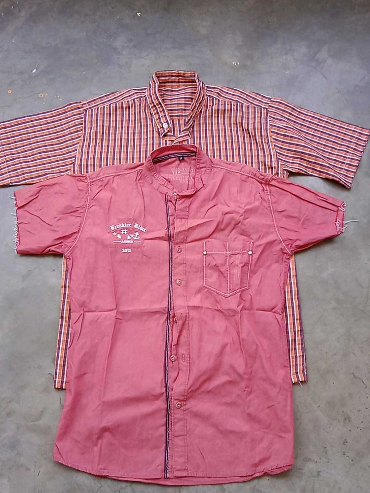 Set of 2 Bundle Men Women Casual Shirt