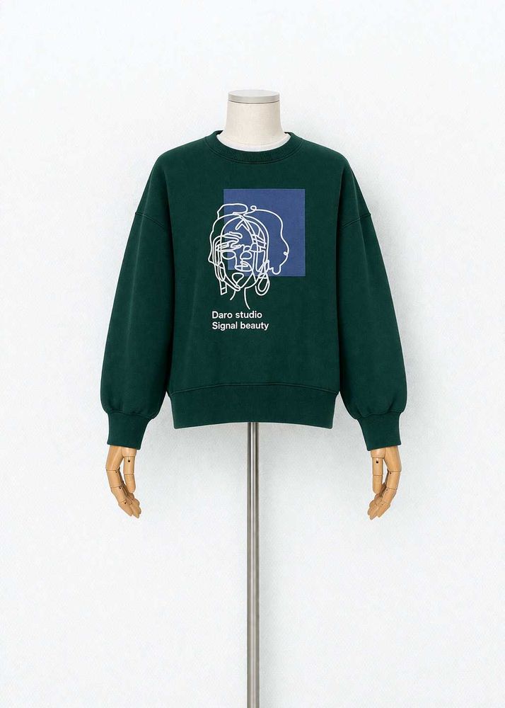 Green Graphic Sweatshirt