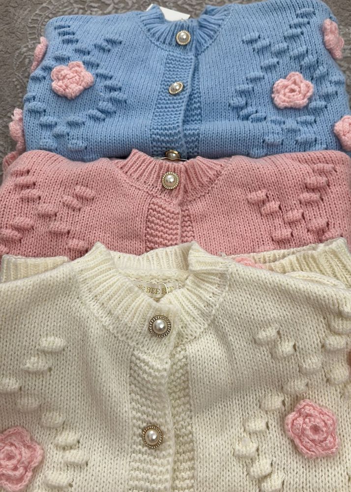 Cute Floral Knit Cardigans