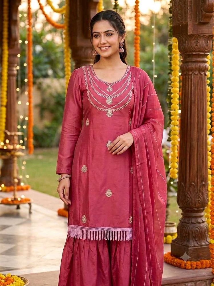 Elegant Pink Kurta Set with Dupatta