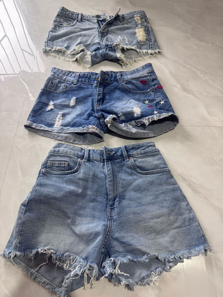 3 Pairs of Denim Shorts