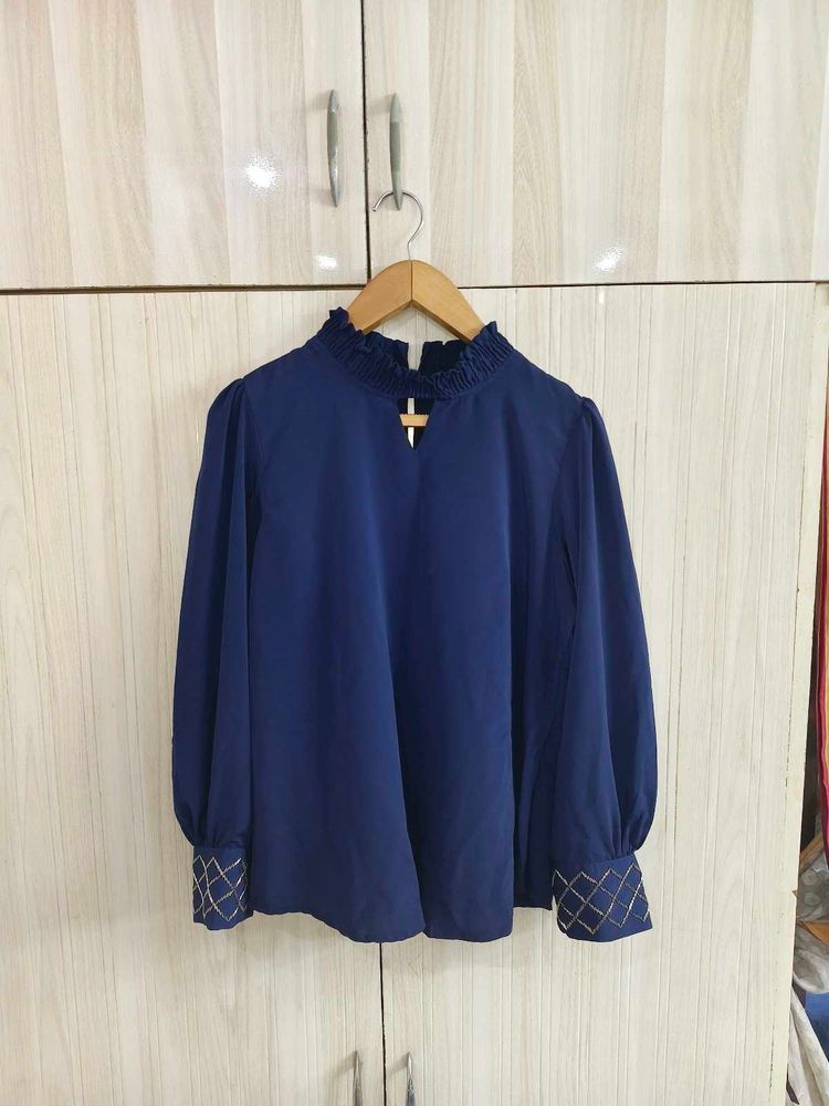 Elegant Blue Top