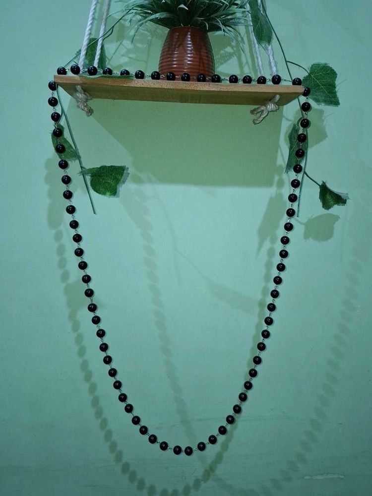 Elegant Black Beaded Necklace