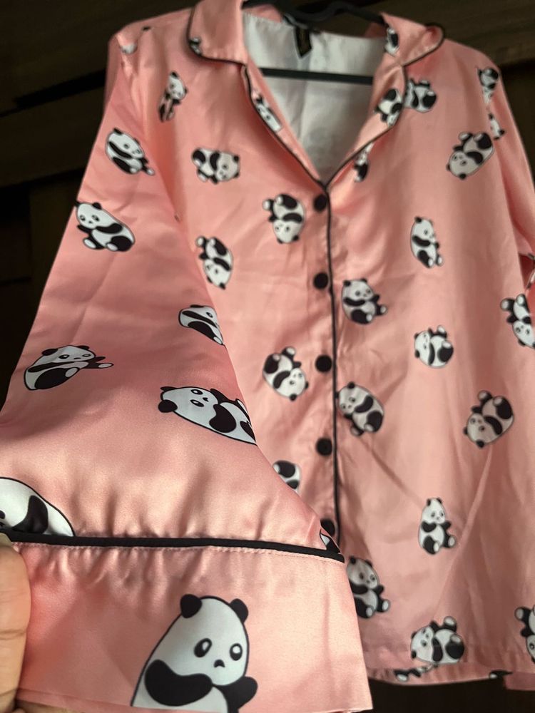 Panda Satin Night suit