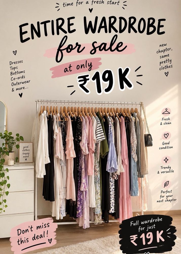 Entire Wardrobe For Sale!