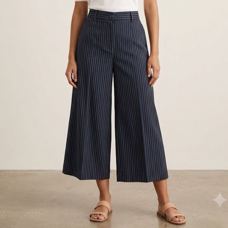 Striped Wide Leg Culottes