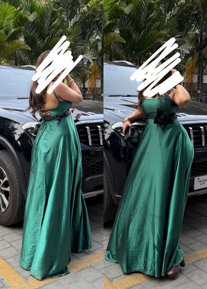 Stunning Emerald Green Evening Gown