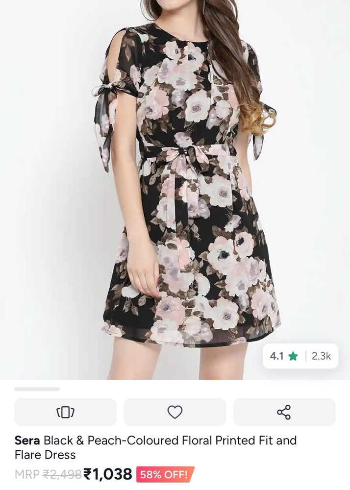 Floral Printed Fit and Flare Dress