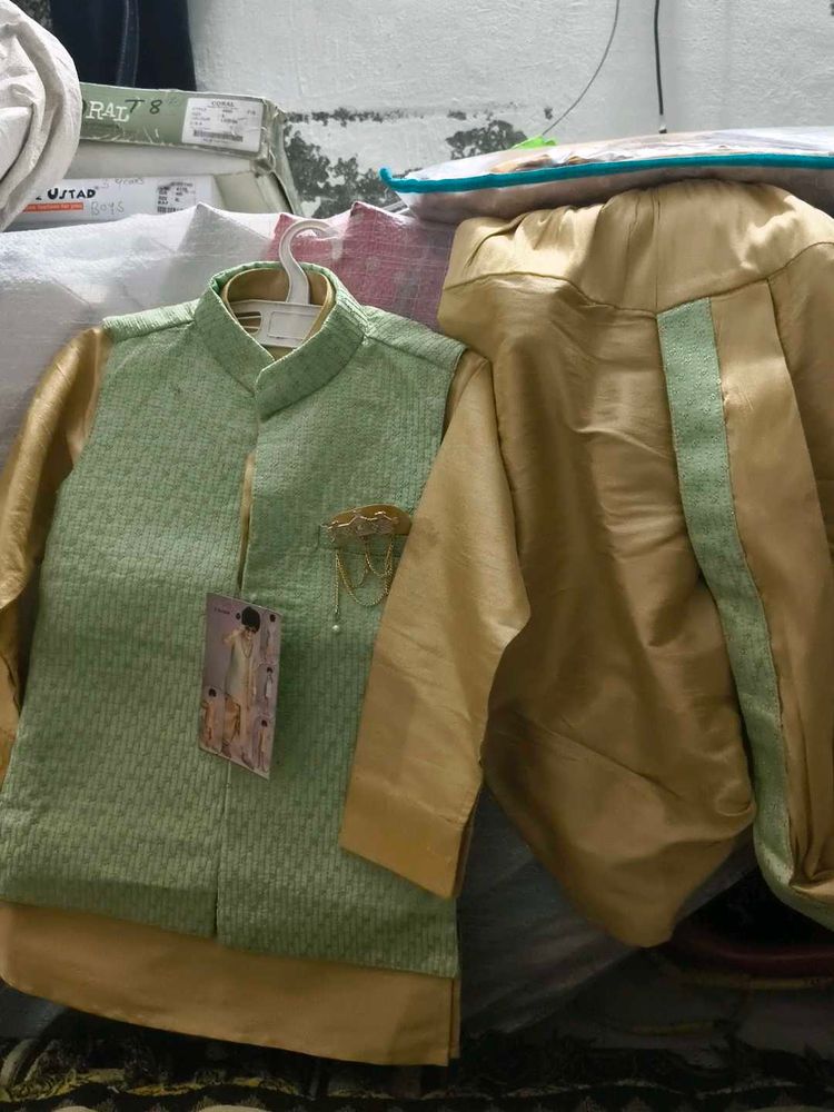 Kids Ethnic Wear dhoti pajama 4pc Set